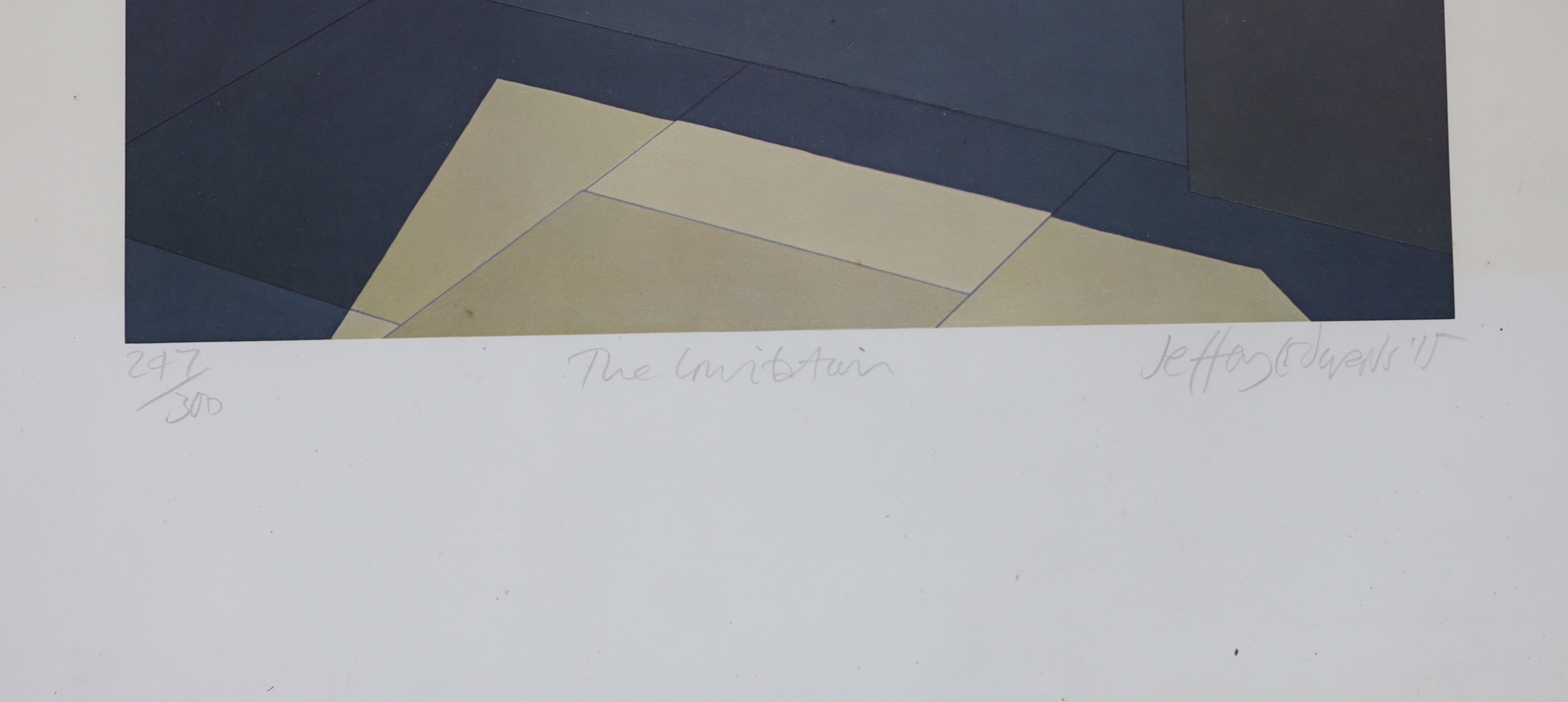 Jeffery Edwards (b.1945), colour screen print, 'The Invitation', pencil signed and limited edition 247/300, 52cm x 41cm
